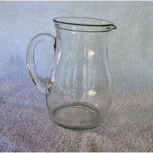 VINTAGE 0.5L CLEAR GLASS PITCHER